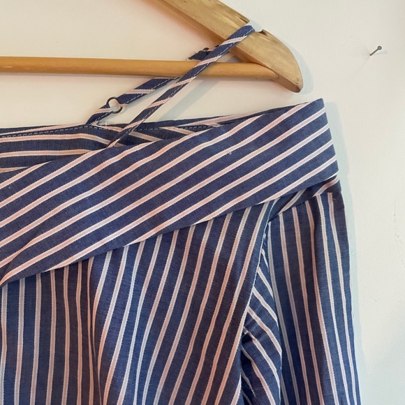 MANGO Off-shoulder striped shirt - Picture 2 of 7